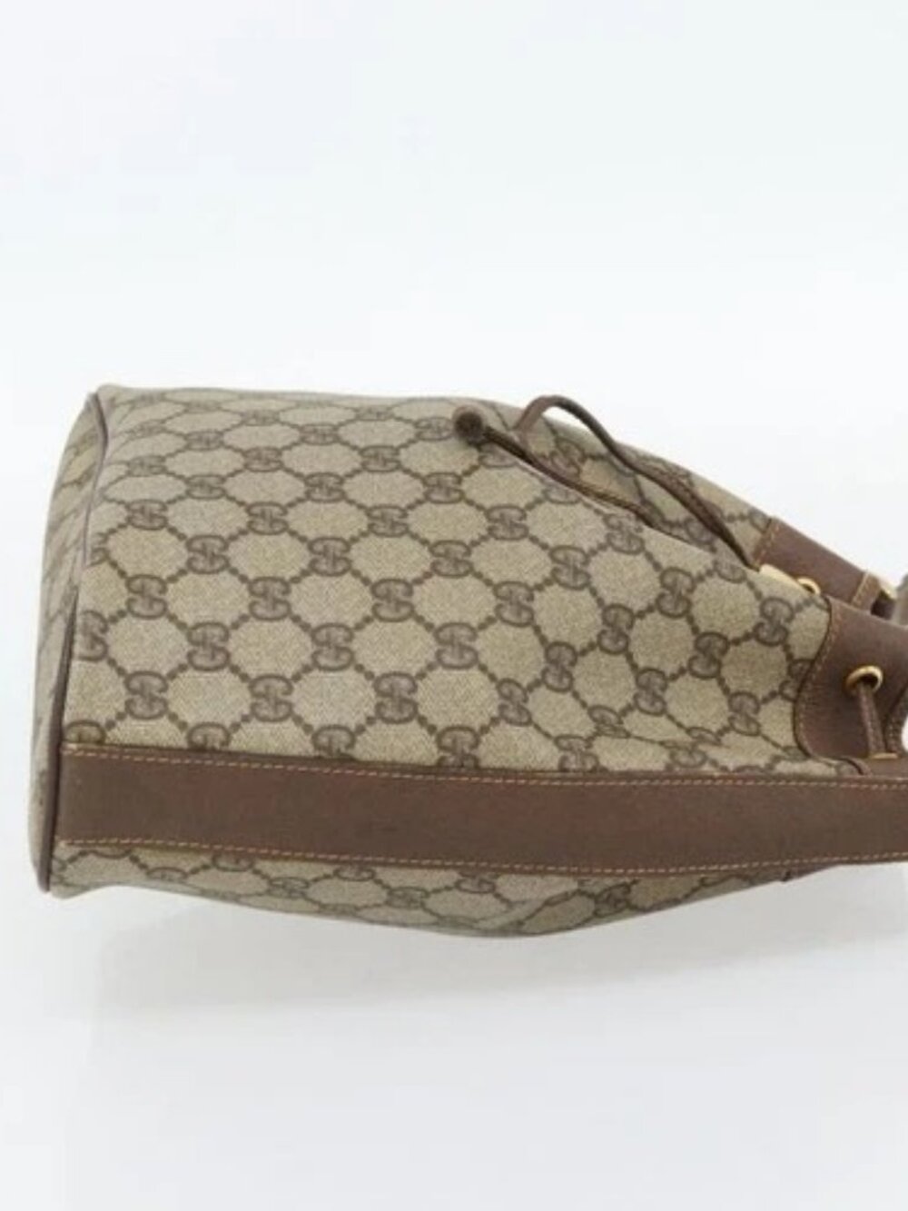 GUCCI GG Supreme Shoulder Bag PVC Beige Gold 001 115 6179 4023 Auth 182381 - Picture 5 of 16